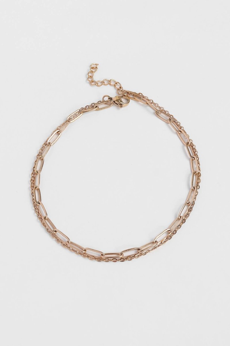 Silver Paperclip Chain Anklet by WJW