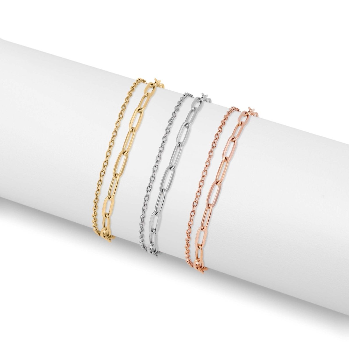 Silver Paperclip Chain Anklet by WJW
