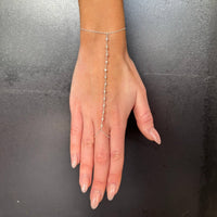 Silver Pearly Ball Hand Chain