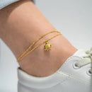 Silver Sea Turtle Anklet by WJW