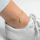 Silver Sea Turtle Anklet by WJW