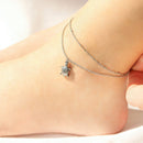 Silver Sea Turtle Anklet by WJW