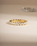 Slanted White CZ Baguette Ring