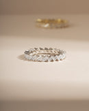 Slanted White CZ Baguette Ring