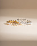 Slanted White CZ Baguette Ring