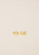 Small Ripple Gold Hoop Earrings