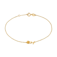 Solid Gold Forever Rose Bracelet