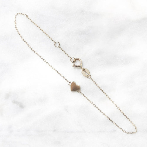 Solid Gold Lovers Heart Bracelet by La Kaiser