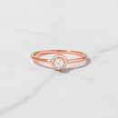 Solitaire Pearl Ring Rose Gold Rings by Sami Jewels