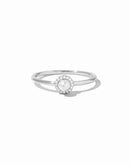 Solitaire Pearl Ring Silver Rings by Sami Jewels