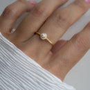 Solitaire Pearl Ring Rings by Sami Jewels
