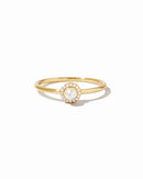 Solitaire Pearl Ring Gold Rings by Sami Jewels