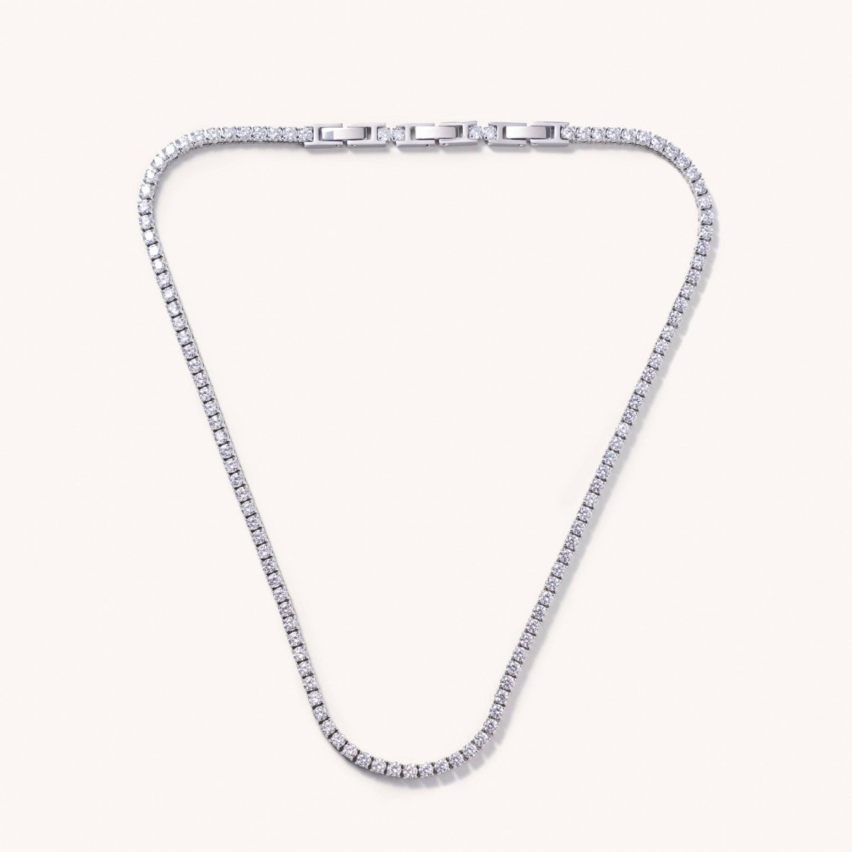 Sophie Waterproof Silver Tennis Necklace
