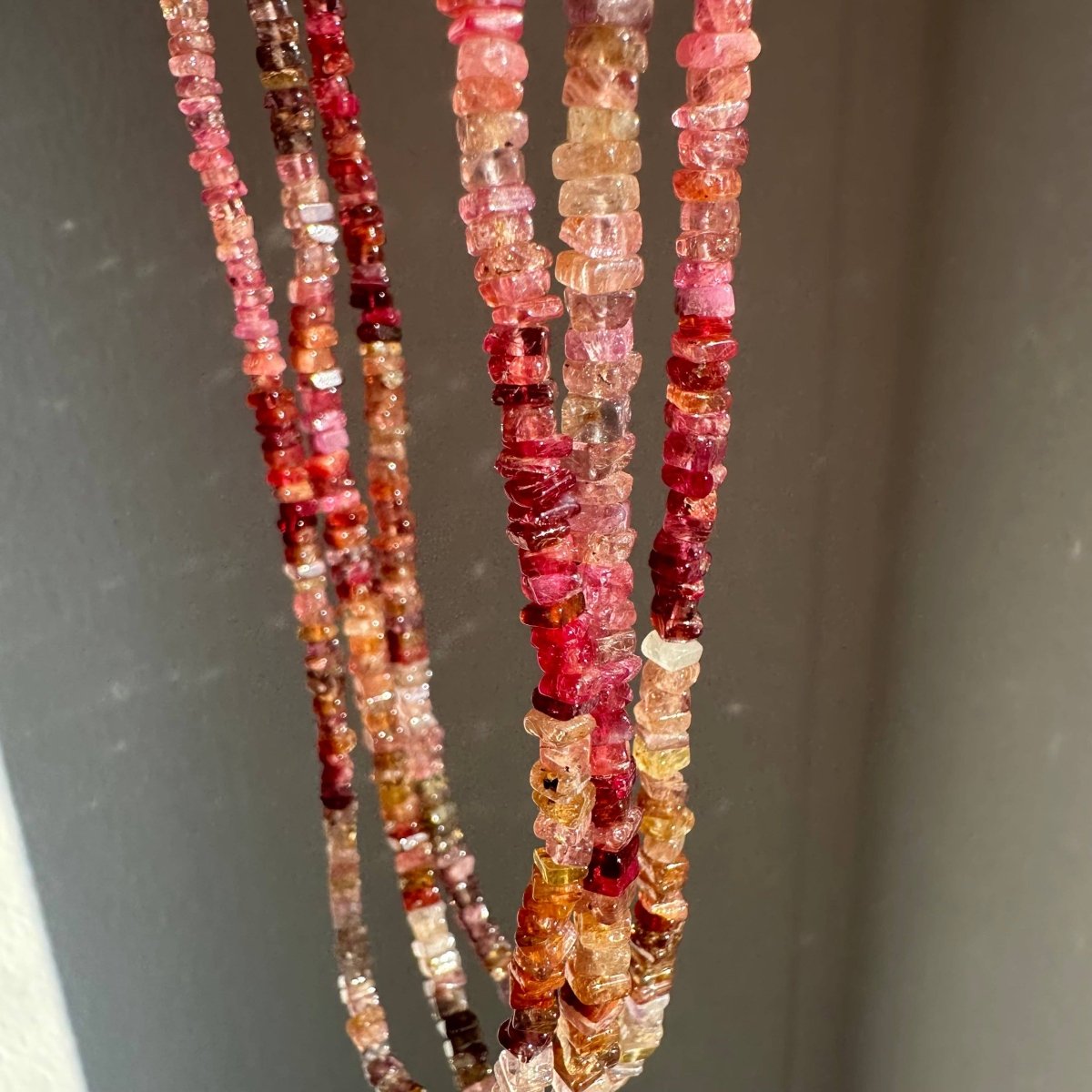 Spinel Fall Necklace | Gemstone Beaded