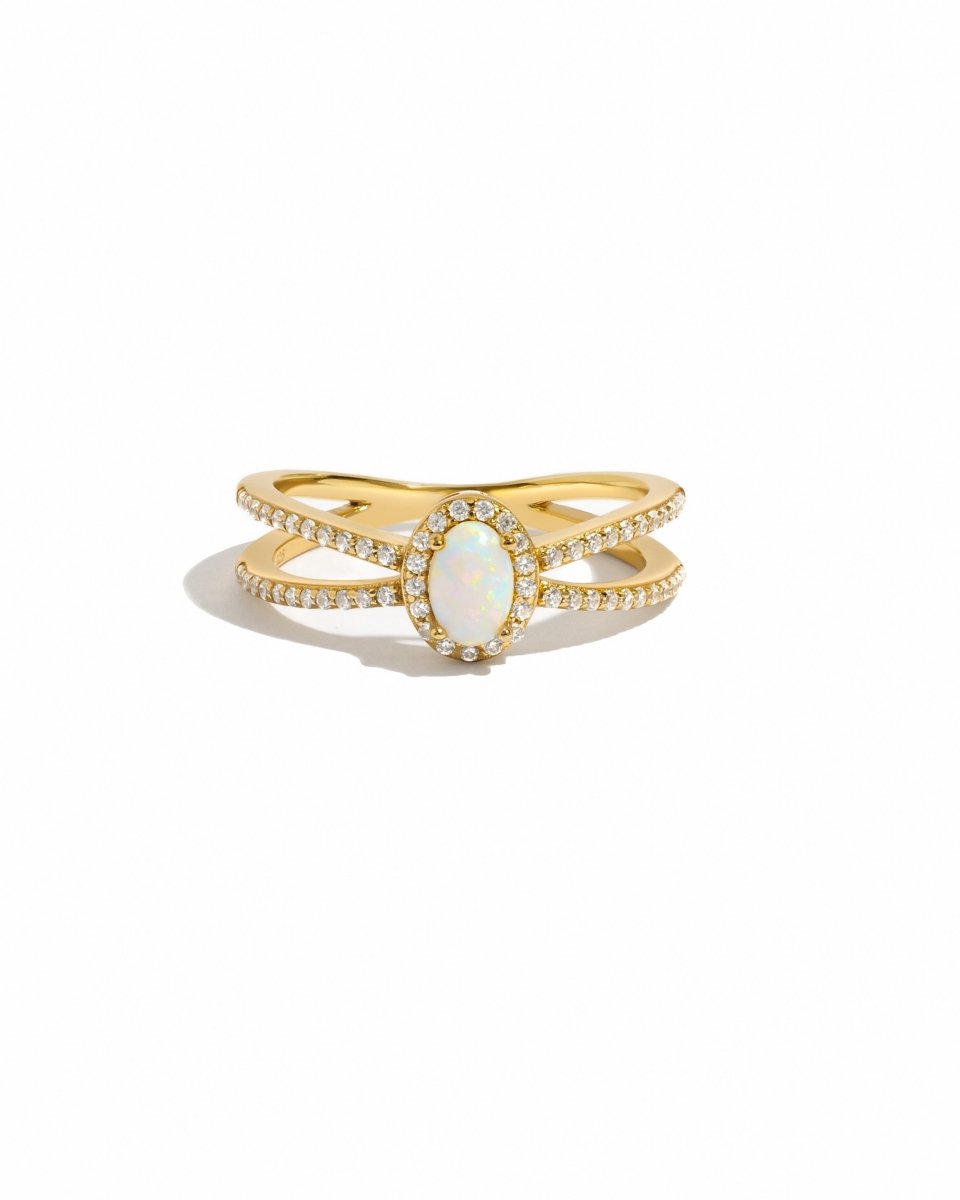 Split Shank Opal Ring