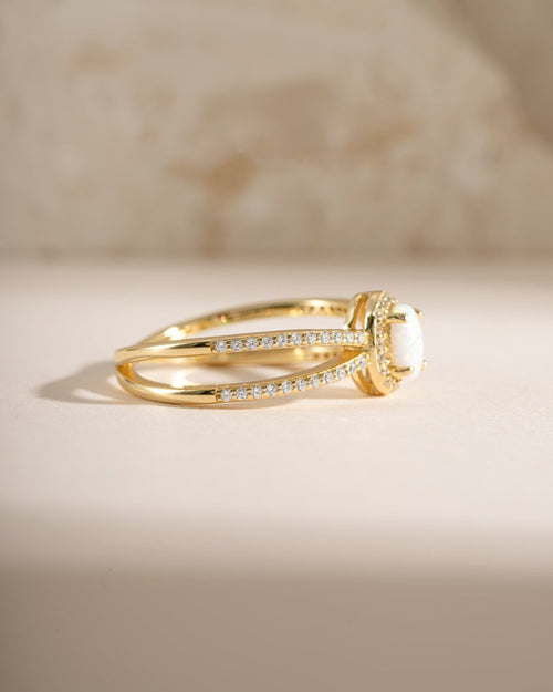 Split Shank Opal Ring Rings by Sami Jewels
