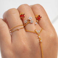 Spot Me if You Can Gold Ladybug Studs