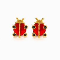 Spot Me if You Can Gold Ladybug Studs