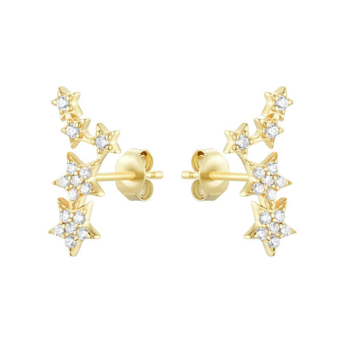 Starry Night Constellation Stud Earrings: Gold by Kamaria Jewelry
