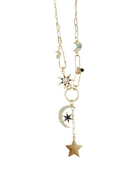 Starry Night Gold Multi Charm Necklace