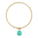 Statement Amazonite Coin Toggle Necklace