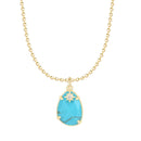 Stella Turquoise Pendant Necklace with Star Charm by Kamaria Jewelry