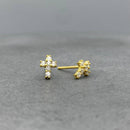 Sterling Silver CZ Cross Studs