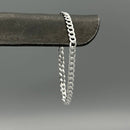 Sterling Silver Flat Curb Chain Bracelet