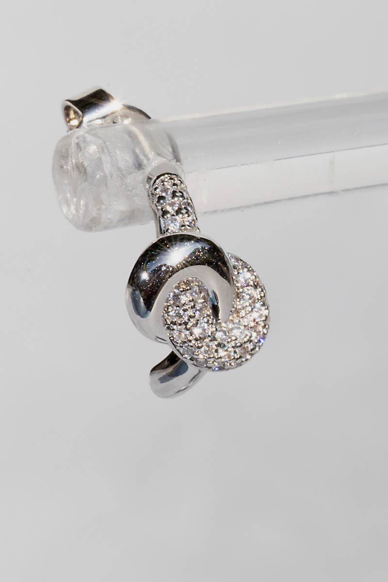 Sterling Silver Love Knot Earrings