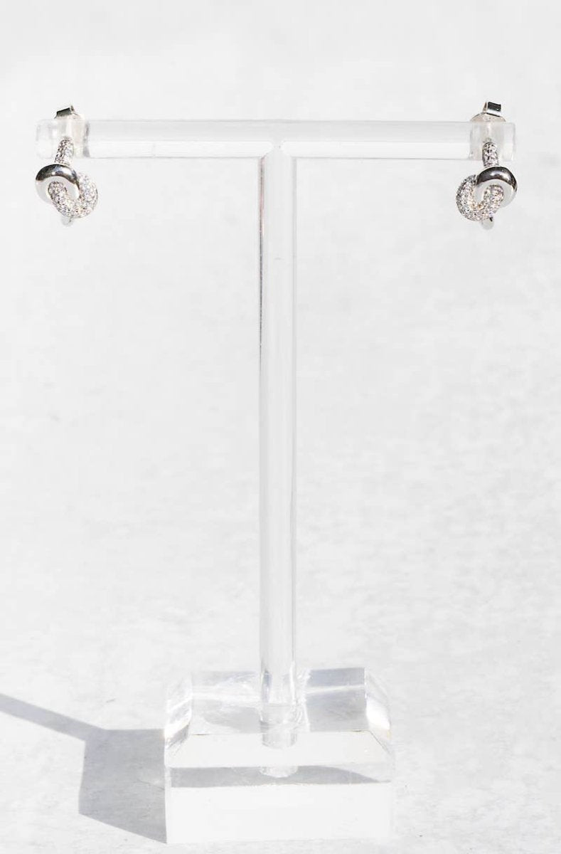 Sterling Silver Love Knot Earrings