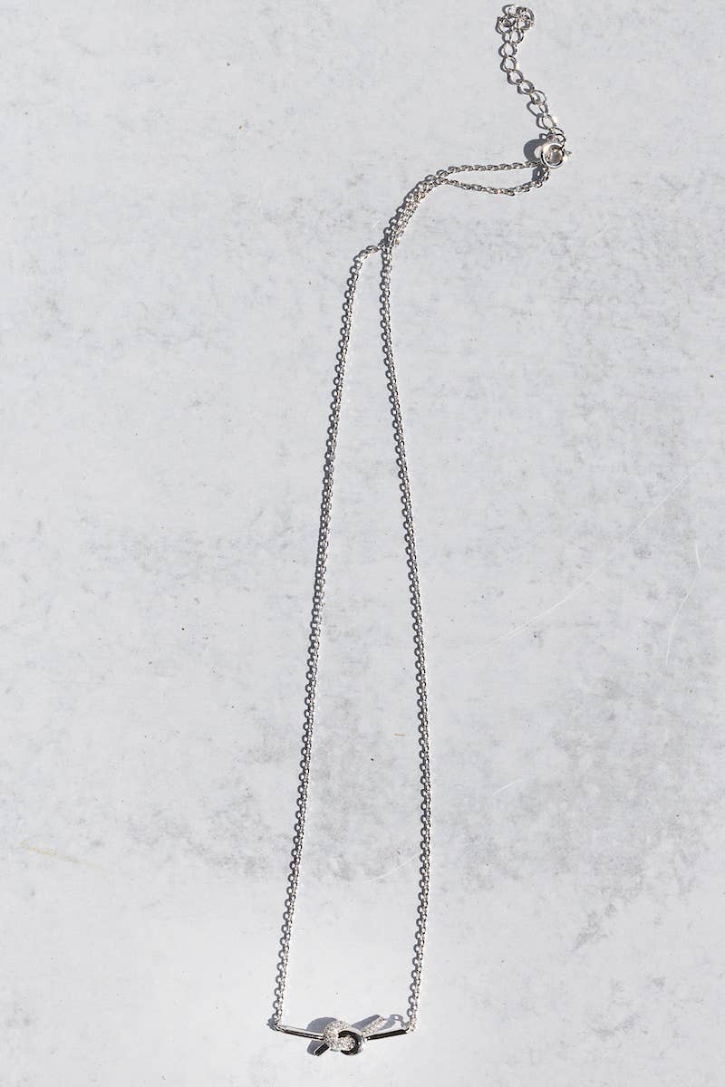 Sterling Silver Love Knot Necklace