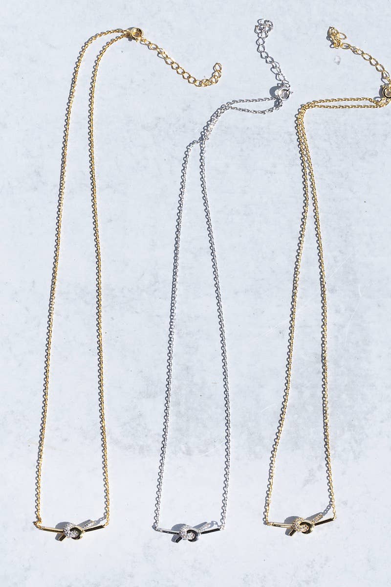 Sterling Silver Love Knot Necklace