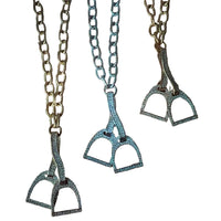 Stirrup Necklace: Gold