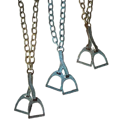 Stirrup Necklace: Gold