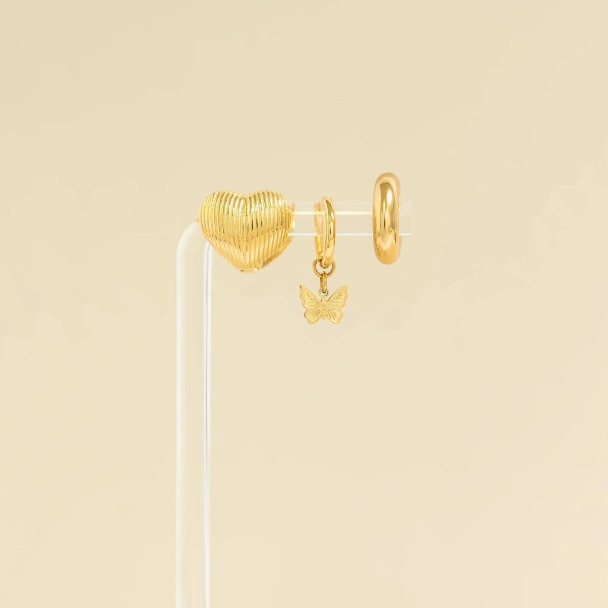 Stunning 18K Gold Butterfly Huggie Earrings for Women - Red Bird Road