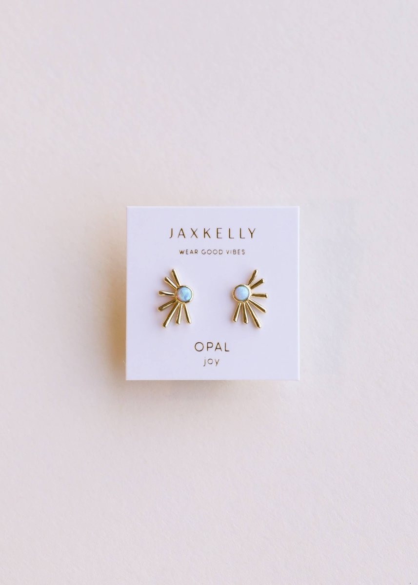 Sun Ray - Fire Opal - Gold Earrings for Elegant Style