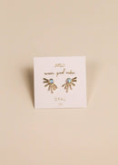 Sun Ray - Fire Opal - Gold Earrings for Elegant Style