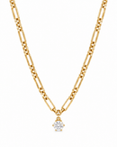 Sutton Solitaire CZ Chain Necklace - Red Bird Road