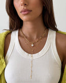 Sutton Solitaire CZ Chain Necklace - Red Bird Road