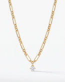 Sutton Solitaire CZ Chain Necklace - Red Bird Road
