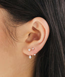 Teardrop Arc Hoop Earrings: Gold