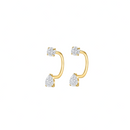 Teardrop Arc Hoop Earrings: Gold by Shop Aiti