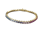 Tennis bracelet Colorful rainbow crystals