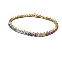 Tennis bracelet Colorful rainbow crystals