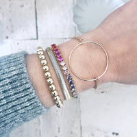 Tennis bracelet Colorful rainbow crystals
