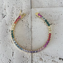 Tennis bracelet Colorful rainbow crystals