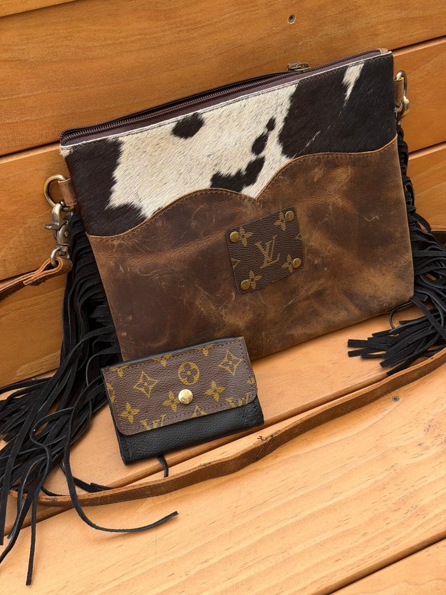 Tessa Wallet In Leather | Upcycled LV by Beaudin Wholesale