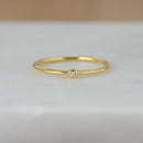 Tiny Solitaire Stacking Ring Rings by Sami Jewels