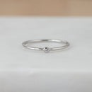 Tiny Solitaire Stacking Ring Rings by Sami Jewels