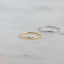 Tiny Solitaire Stacking Ring Rings by Sami Jewels